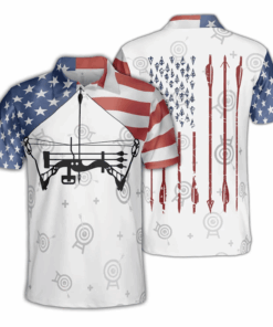 Amerian Bow Hunting Polo Shirt For Men
