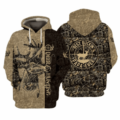Hunting Best Papa Ever Hoodie All Over Print
