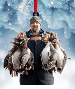Personalized Hunting Duck Acrylic Christmas Ornament Custom Photo Acrylic Christmas Tree Decor