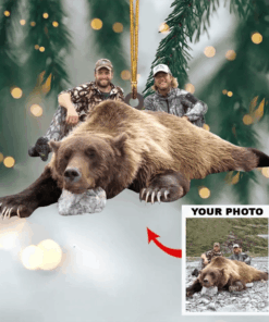 Personalized Beer Hunting Acrylic Ornament Gift For Hunter - Custom Photo Ornament Decor Christmas Tree