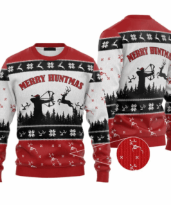 Merry Huntmas Hunting Ugly Christmas Sweater
