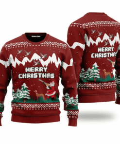 Merry Christmas Duck Hunting Ugly Christmas Sweater For Men, women, Adult