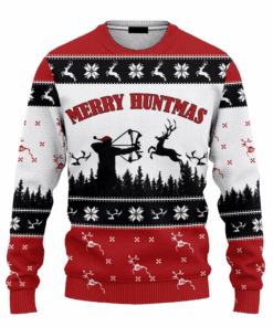 Hobby Merry Huntmas Hunting Ugly Christmas Sweater, Shirt for Hunting Lovers