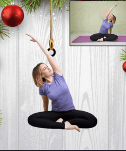 Custom Photo Yoga Ornament, Custom Shaped Acrylic Yoga Ornament for Yoga Lovers
