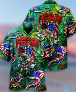 Fishing Hooked On Freedom America Hawaiian Shirt Hoodifize