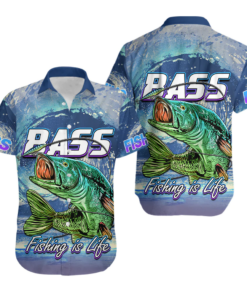 Bass Fishing is Life Hook Sport Largemouth Blue Hawaiian Shirt Hoodifize