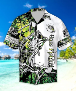 Green Bass Fishing Hawaiian Shirt Hoodifize