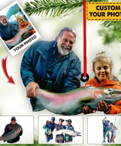 Personalized Fishing Acrylic Ornament Gift For People Who Love Fishing - Custom Your Photo Gift For Fishing Lover
