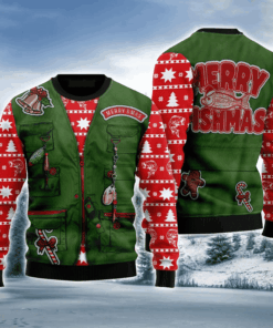 Fishing Christmas Ugly Christmas Sweater, Merry Fishmas Ugly Sweater For Men & Women - Perfect Gift For Christmas, Fishing Lovers