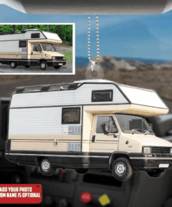 Custom Photo Camping Car Flat Acrylic Car Ornament for Camping Lovers