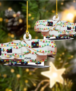 Personalized Fifth Wheel Camping Christmas Ornament, Custom Name Camper Acrylic Ornament for Camper
