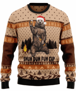 Bear Camping Christmas Ugly Christmas Sweater