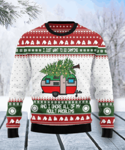 Camping Christmas Ugly Christmas Sweater For Men & Women Adult