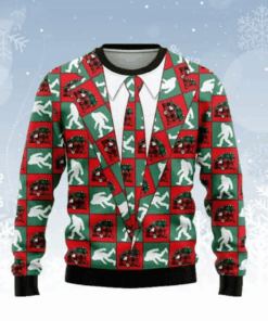 Bigfoot Camping Christmas Ugly Christmas Sweater for men and women, Bigfoot shirts, Ugly Sweater Christmas Gift