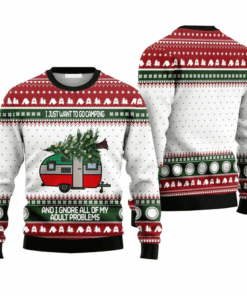 Camping Sweater And I Gnore All Of My Adult Problems, Ugly Christmas Sweater For Men & Women