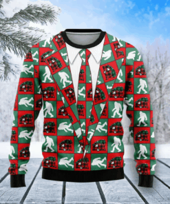 Bigfoot Camping Christmas Ugly Christmas Sweater, Christmas sweatshirt, Christmas gift
