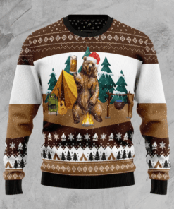 Camping Bear I Hate People Funny Ugly Christmas Sweater For Men & Women Adult - Christmas Gifts
