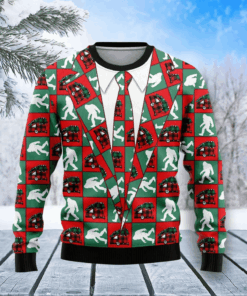 Bigfoot Camping Christmas Ugly Christmas Sweater, Idea Shirt for Camping