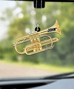 Customized Cornet Instrument Acrylic Car Ornament for Cornet Players Music Day