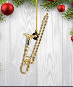 Personalized Trombone Instrument Acrylic Ornament for Trombone Players Music Day