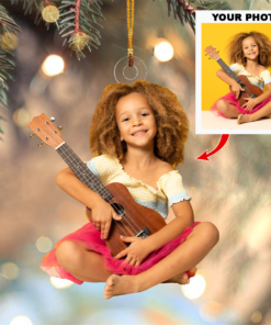 Personalized Acrylic Ornament Gift For Music Lover - Custom Kids Photo Ornament Decor Christmas Tree