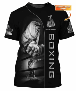 Man Shirt, Boxing Shirt, Custom Name T-Shirt, Boxing Hoodie Polo Shirt, Gift for Boxing Lover