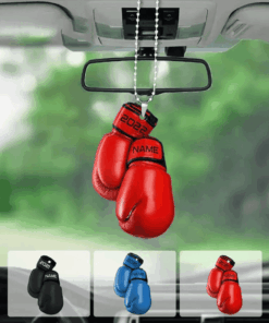 Personalized Boxing Glove Acrylic Car Ornament - Housewarming Gift, Sports Lover for Boxing
