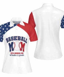 USA Baseball Mom Polo Shirt For Women