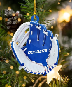 Dodgers Baseball Gloves Acrylic Flat Ornament