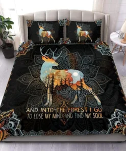 Deer Into The Forest All Over Printed Bedding Set
