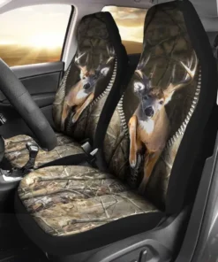 Deer Hunting Camo Pattern - Car Seat Cover Size Universal Fit