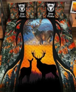 Premium Unique Deer Hunting Quilt Bedding Set