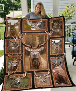Deer Q2 Fleece Blanket