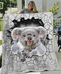 Koala Wall Fleece Blanket