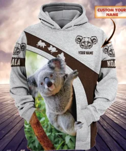 Personalized Name Koala All Over Printed Unisex Shirt