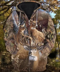 Deer Hunting Autumn Style All Over Printed Unisex Shirt