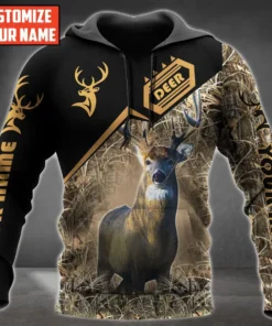Personalized Name Deer All Over Printed Unisex Shirt