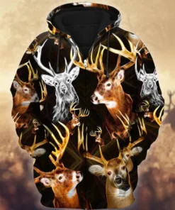 Deer Neon Art All Over Printed Unisex Shirt