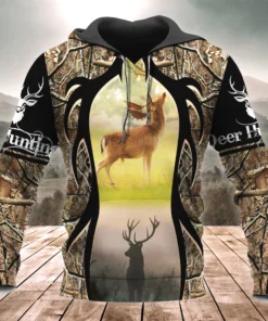 Deer Hunting Camo Q3 All Over Printed Unisex Shirt