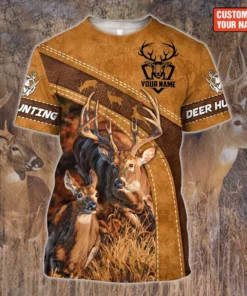 Personalized Deer Hunting 3D All Over Printed Unisex Shirt