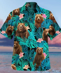 Brown Bear Tropical Hawaii Shirt