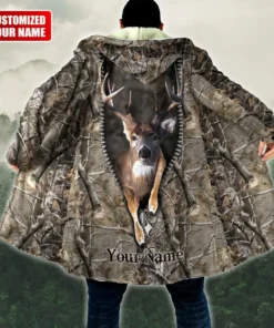 Personalized Name Deer Hunting Hooded Cloak Q260906