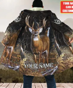 Personalized Name Deer Hunting Forest Hooded Cloak Q300903