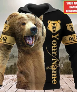 Personalized Name Cute Bear All Over Printed Unisex Shirt Q150204