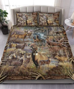 Deer Hunting Lover All Over Printed Bedding Set