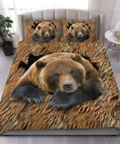 Cool Bear Pattern All Over Printed Bedding Set Q291102