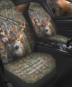 Deer Hunting Get In Loser Funny Car Seat Covers Universal Fit Set 2 Q110112