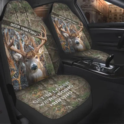 Deer Hunting Get In Loser Funny Car Seat Covers Universal Fit Set 2 Q110112