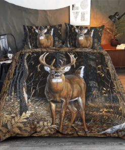 Deer Hunting Forest All Over Printed Bedding Set Q081215