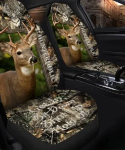Deer Hunter Holic Hold on Funny Car Seat Covers Universal Fit Set 2 Q130906